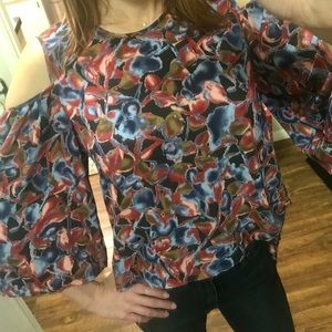 NWOT BCBG Floral Top XXS